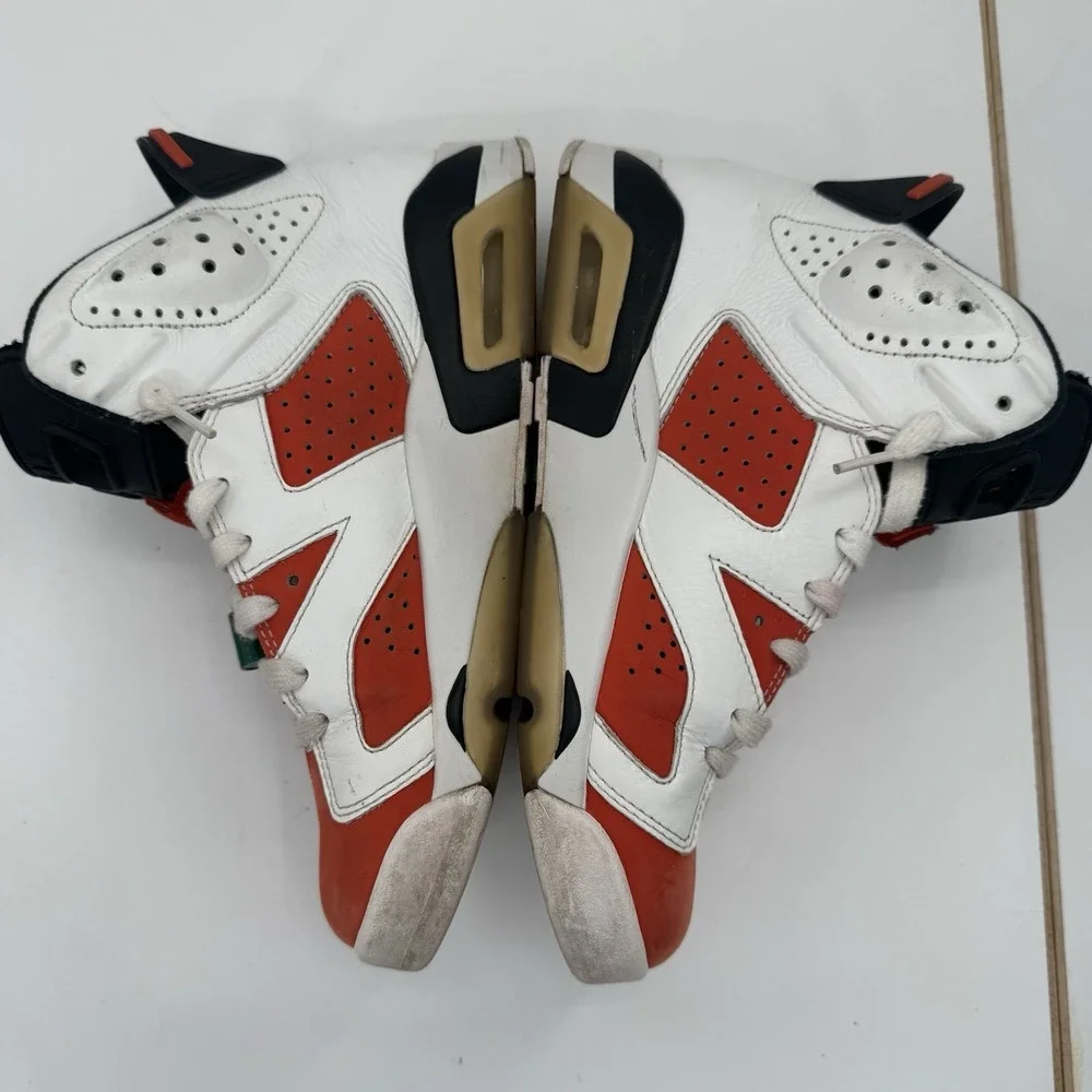 Nike Air Jordan 6 Retro Like Mike Gatorade Shoes‎ Size 8 White Orange 384664-145